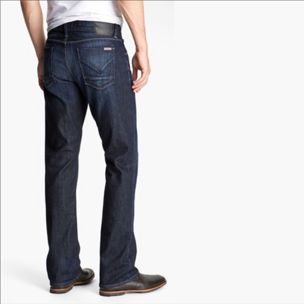 Hudson Clifton Boot Cut Jean Dark Wash Distressed